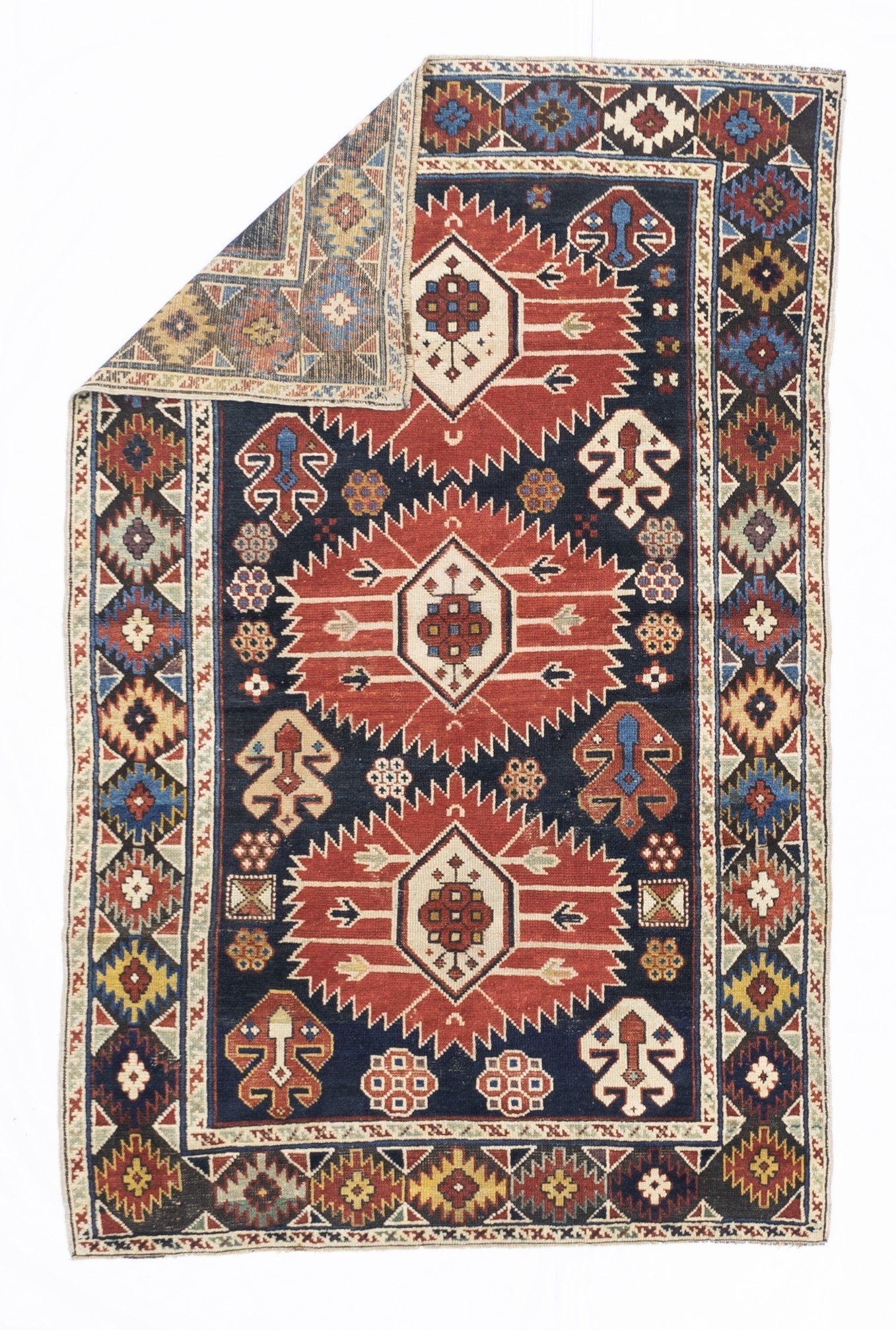 Antique Akstafa Rug 3' 7" x 5' 7"