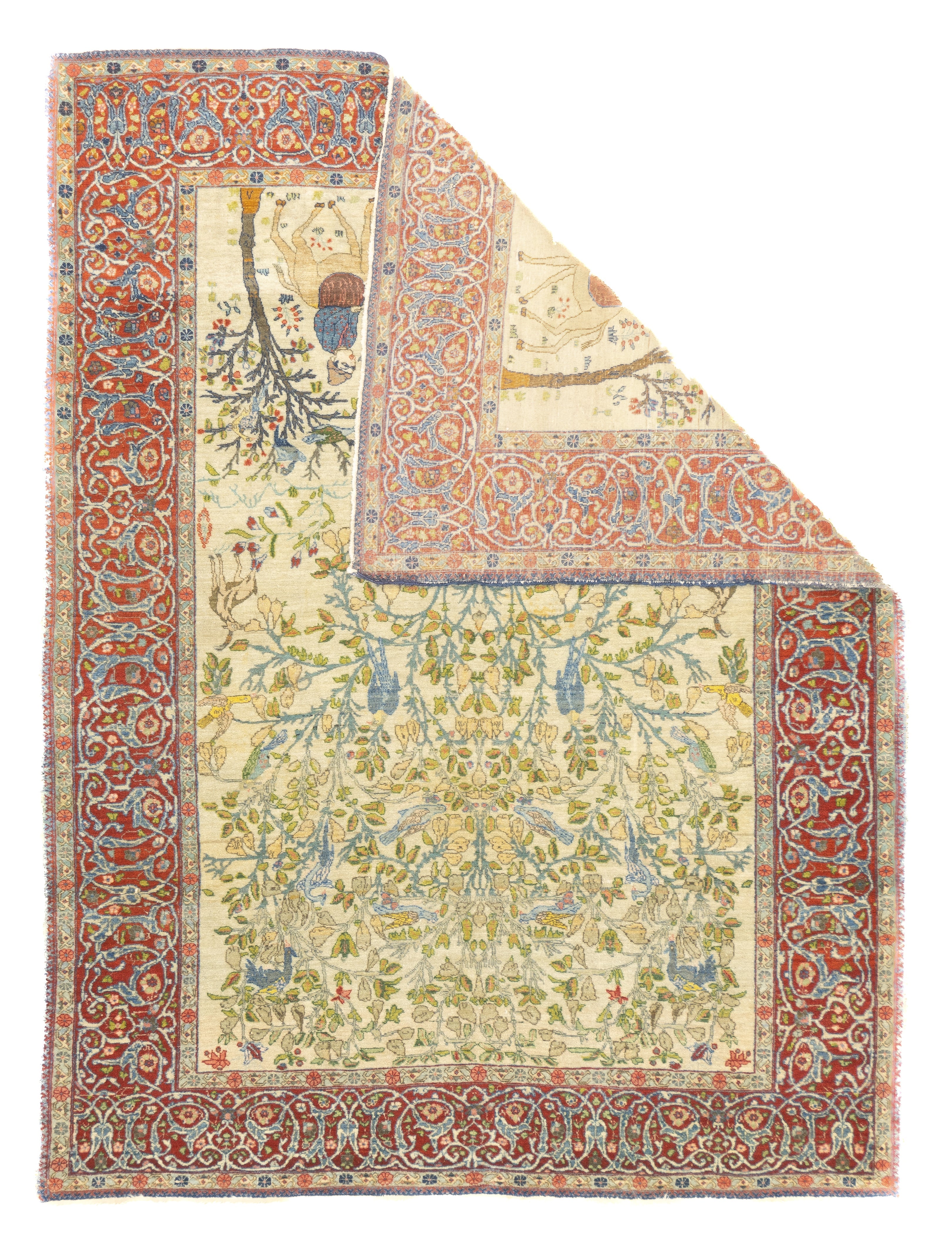 Antique  Kashan Rug 4'6'' x 6'0"