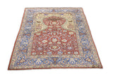 Antique Silk Hereke Rug 4' 4'' x 6' 3"