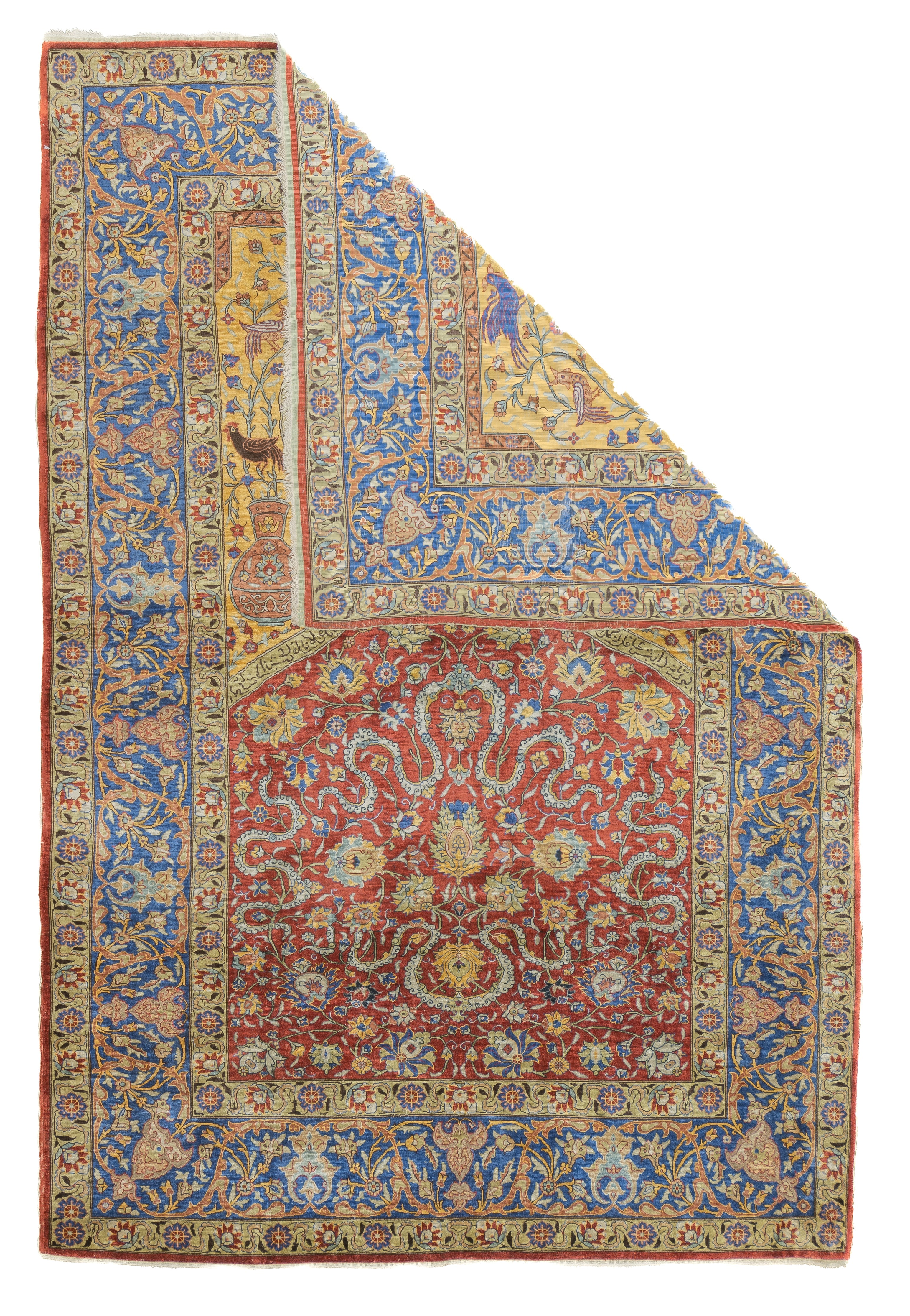 Antique Silk Hereke Rug 4' 4'' x 6' 3"