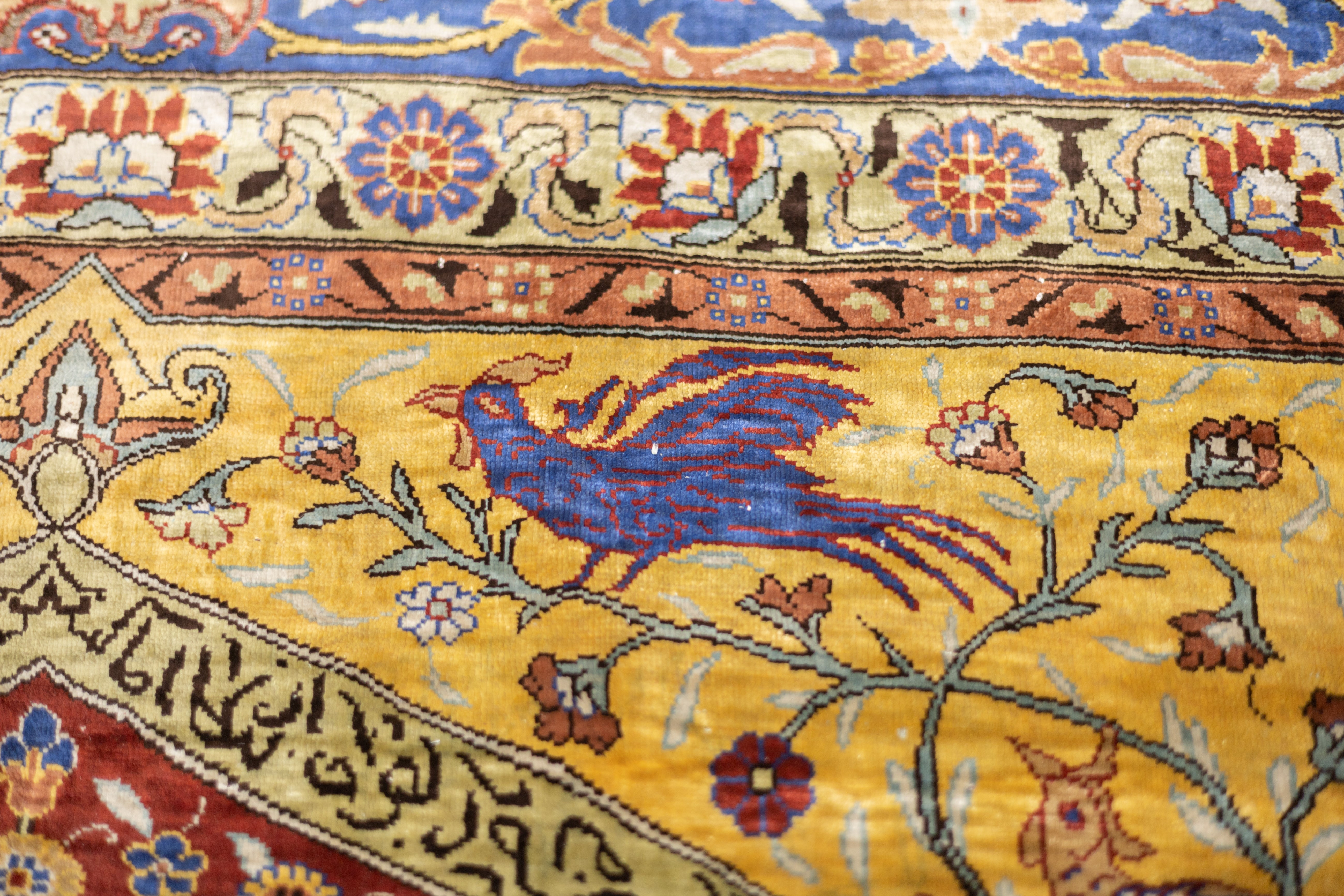 Antique Silk Hereke Rug 4' 4'' x 6' 3"