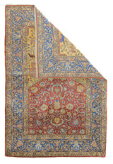 Antique Silk Hereke Rug 4' 4'' x 6' 3"