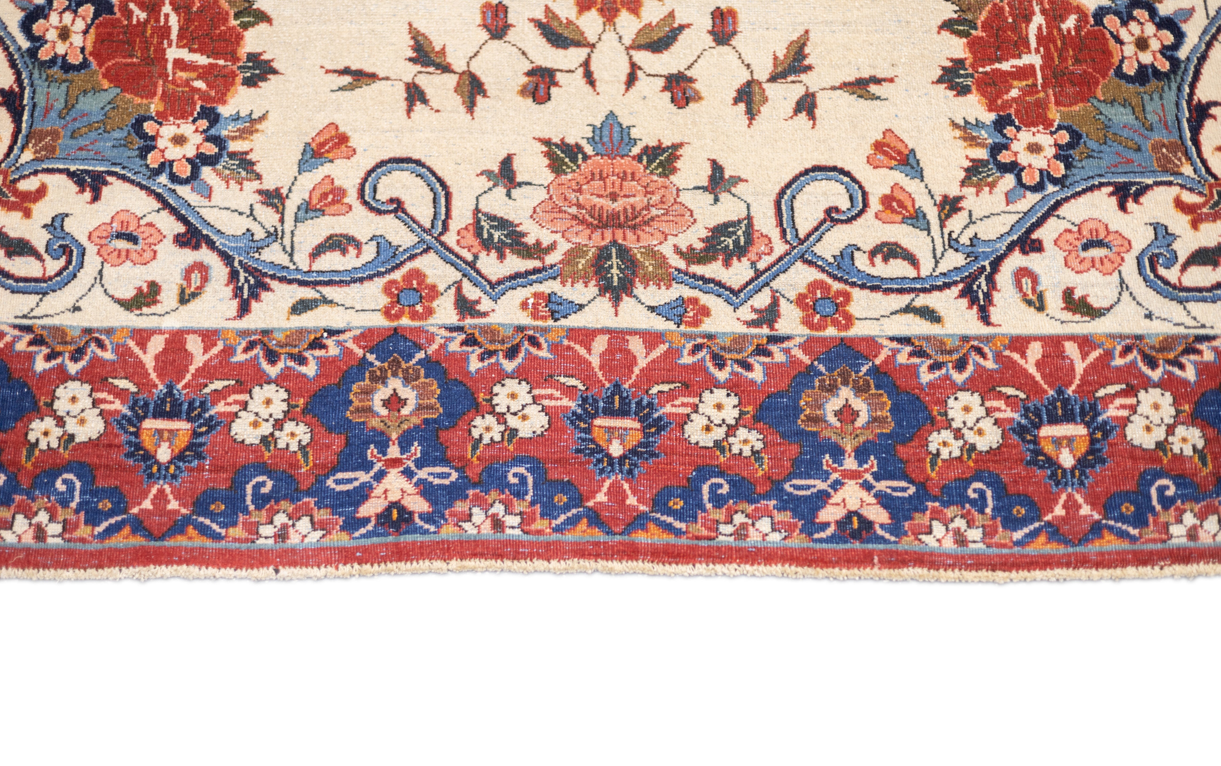 Antique Isfahan Rug 5'0" x 7'6''