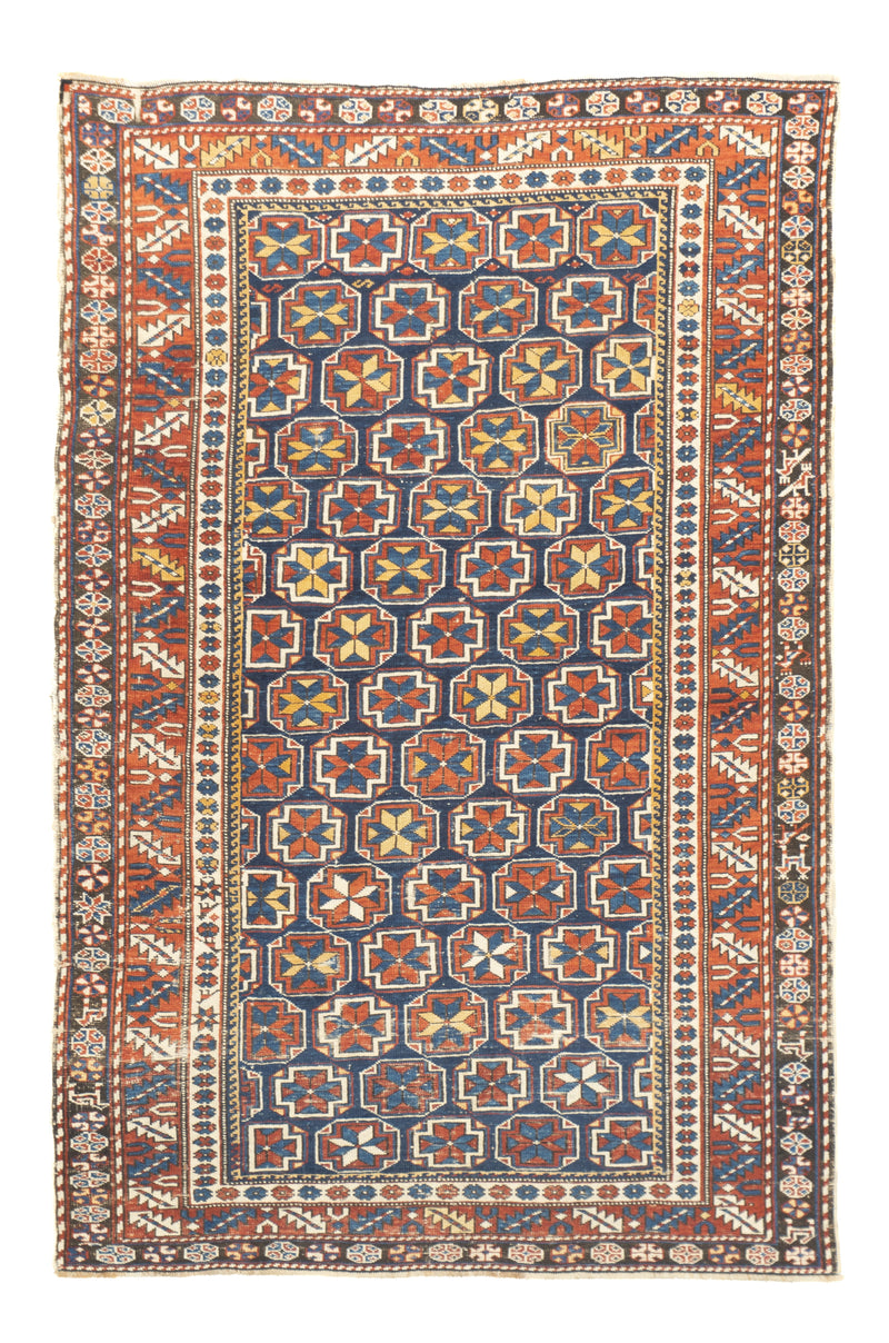 Antique Caucasian Shirvan Rug 3'8'' x 5'8''