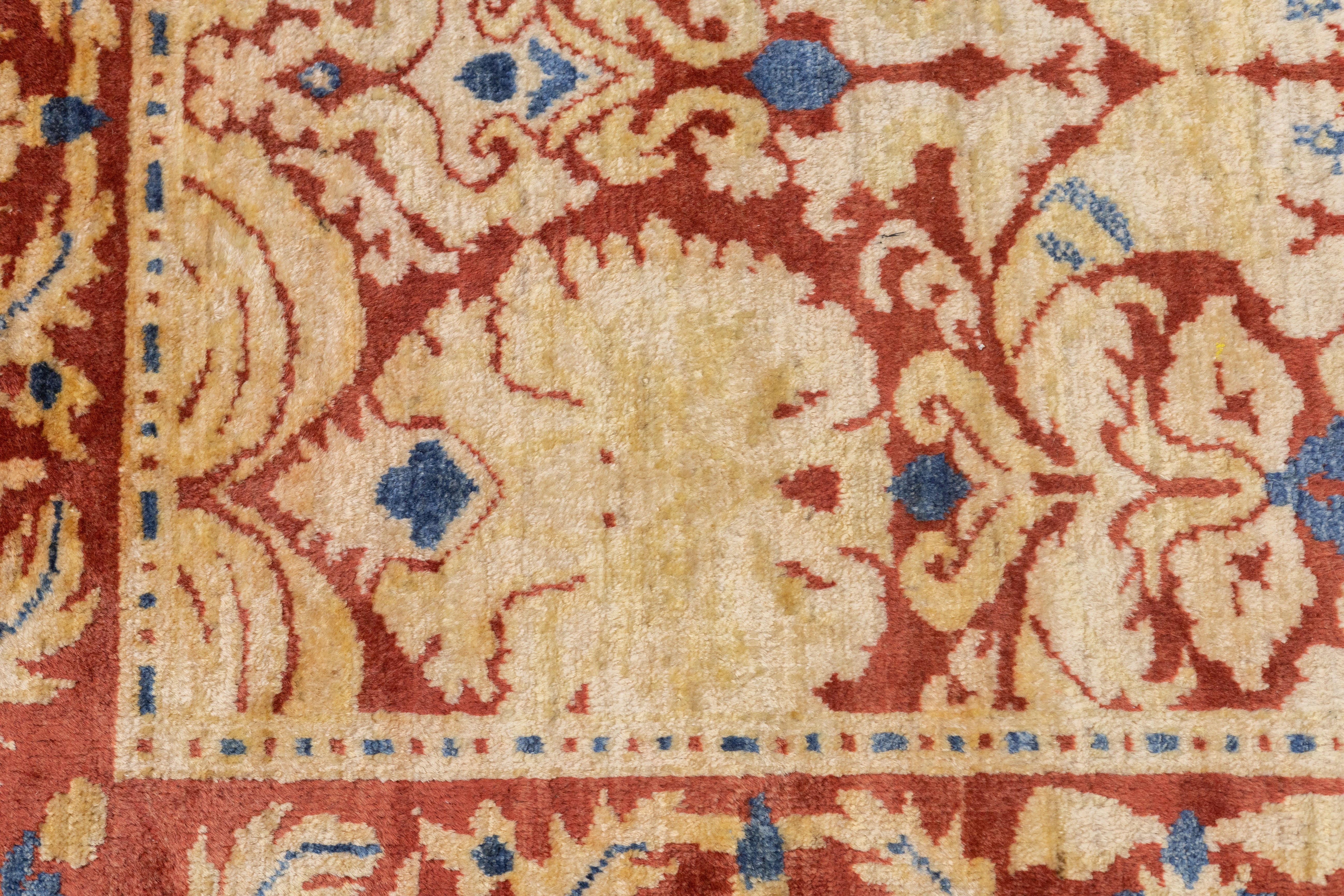 Fine Vintage Art & Craft Design Wool Rug 4'11'' x 6'6''
