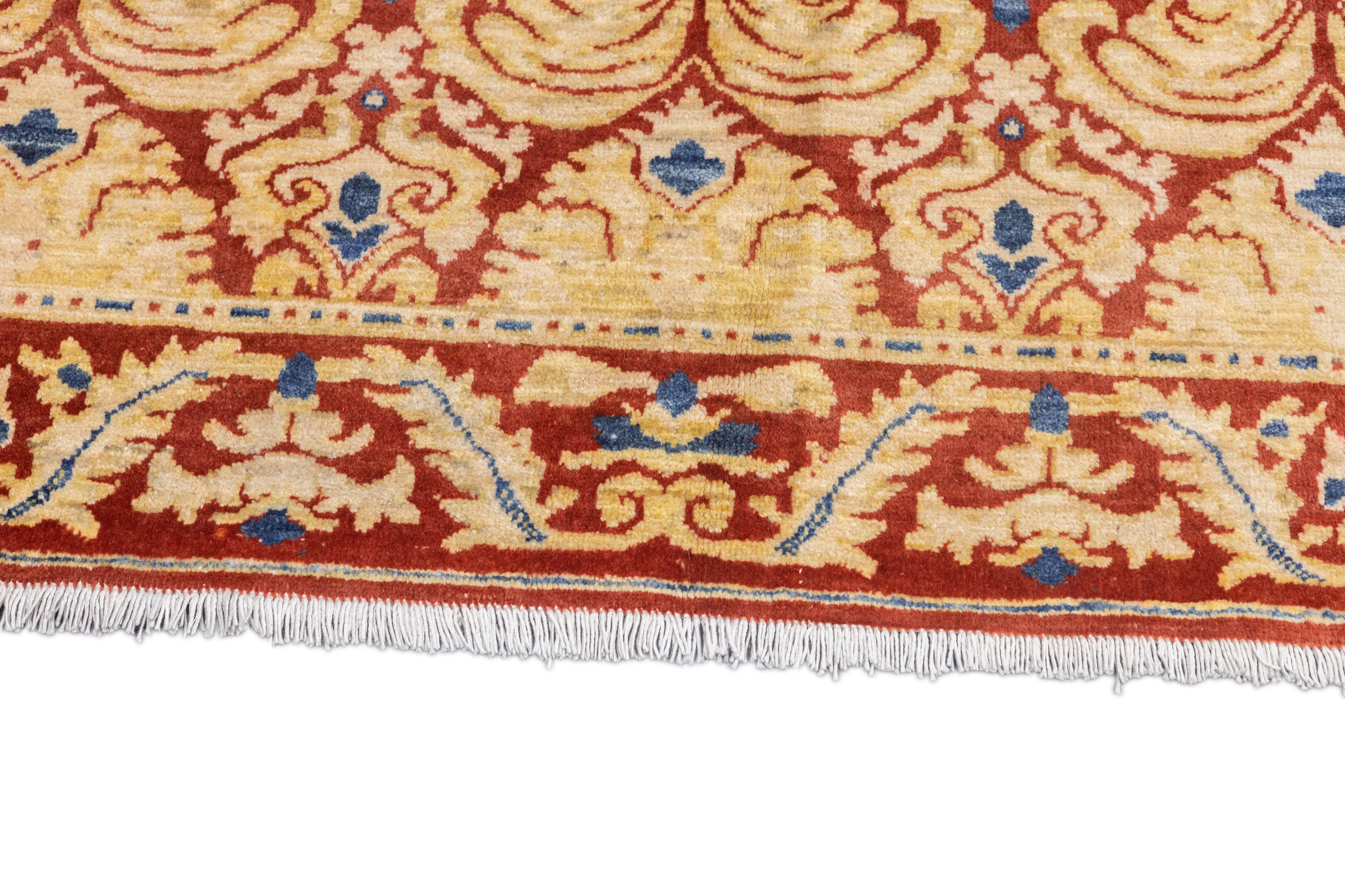 Fine Vintage Art & Craft Design Wool Rug 4'11'' x 6'6''