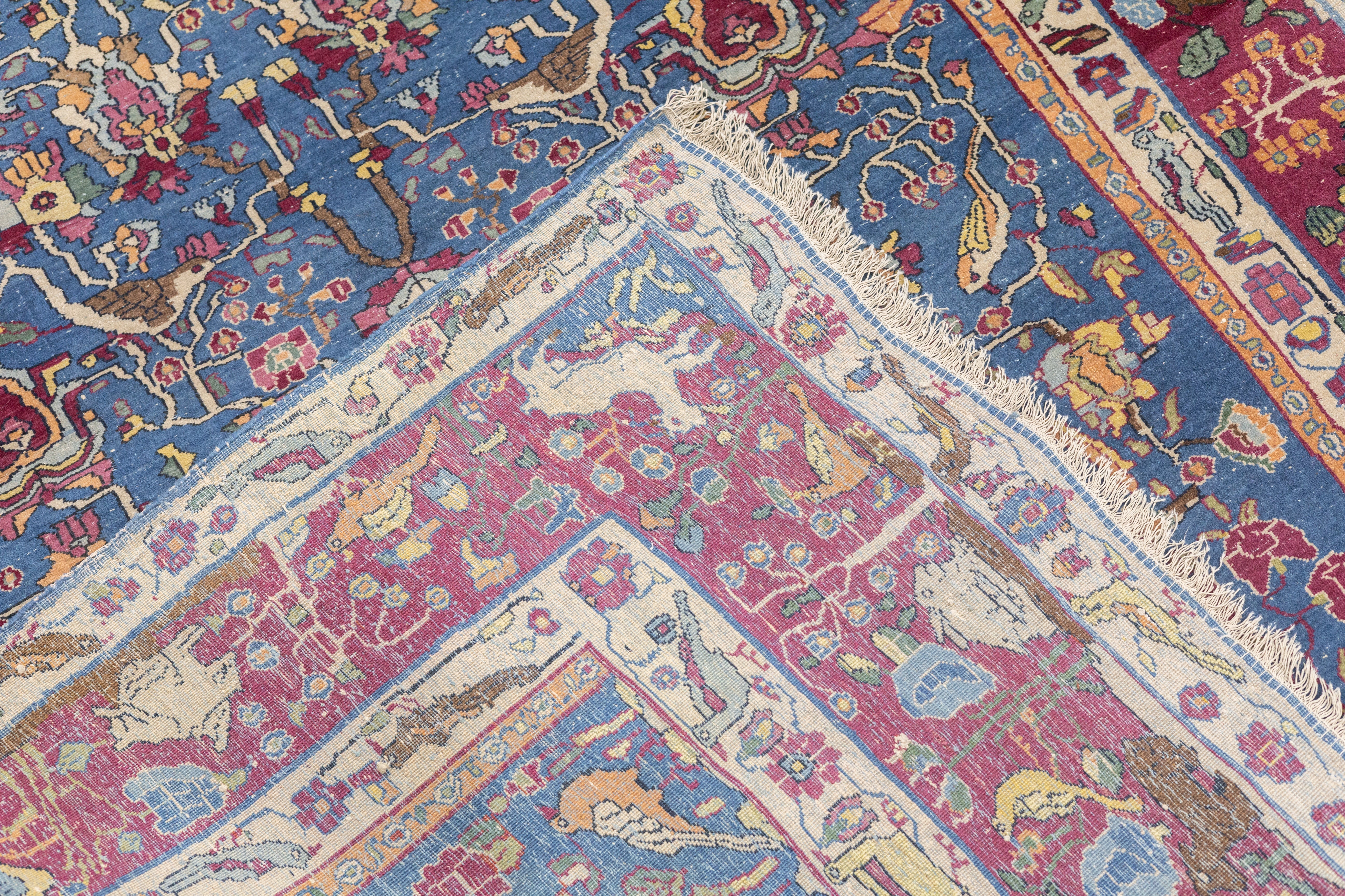 Antique  Tehran Rug 4'9'' x 7'2''