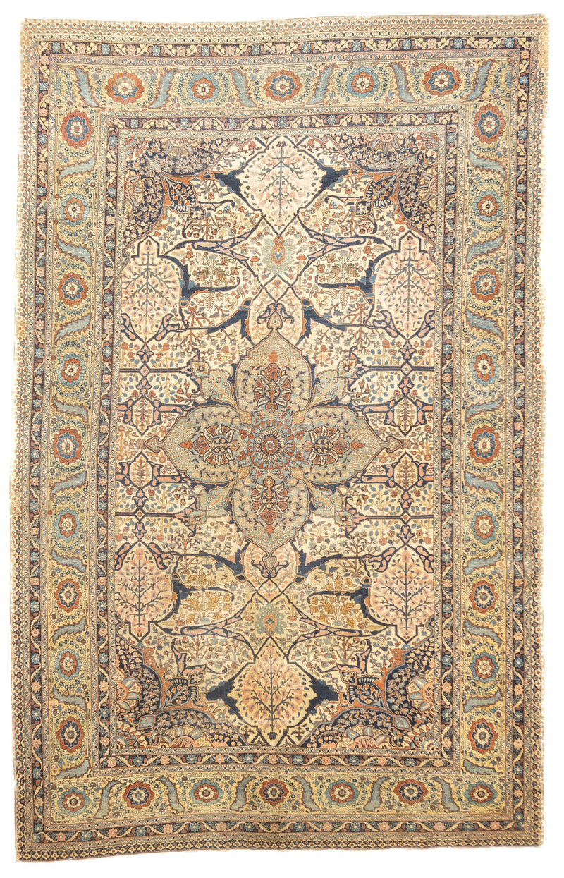 Antique Haji Jalili Tabriz Rug 7'10'' x 12'2''