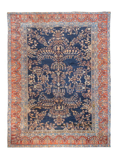 Antique Sarouk Rug 8'8'' x 11'8''