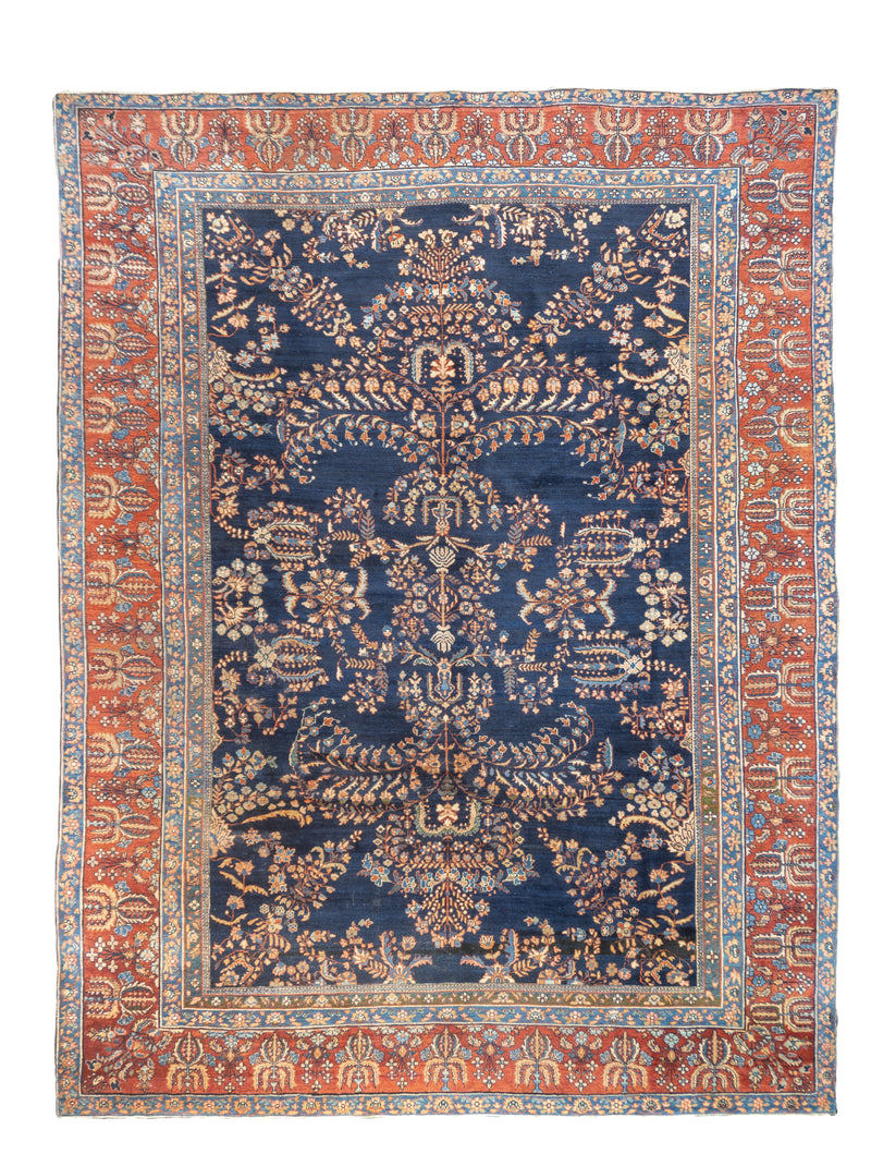 Antique Sarouk Rug 8'8'' x 11'8''