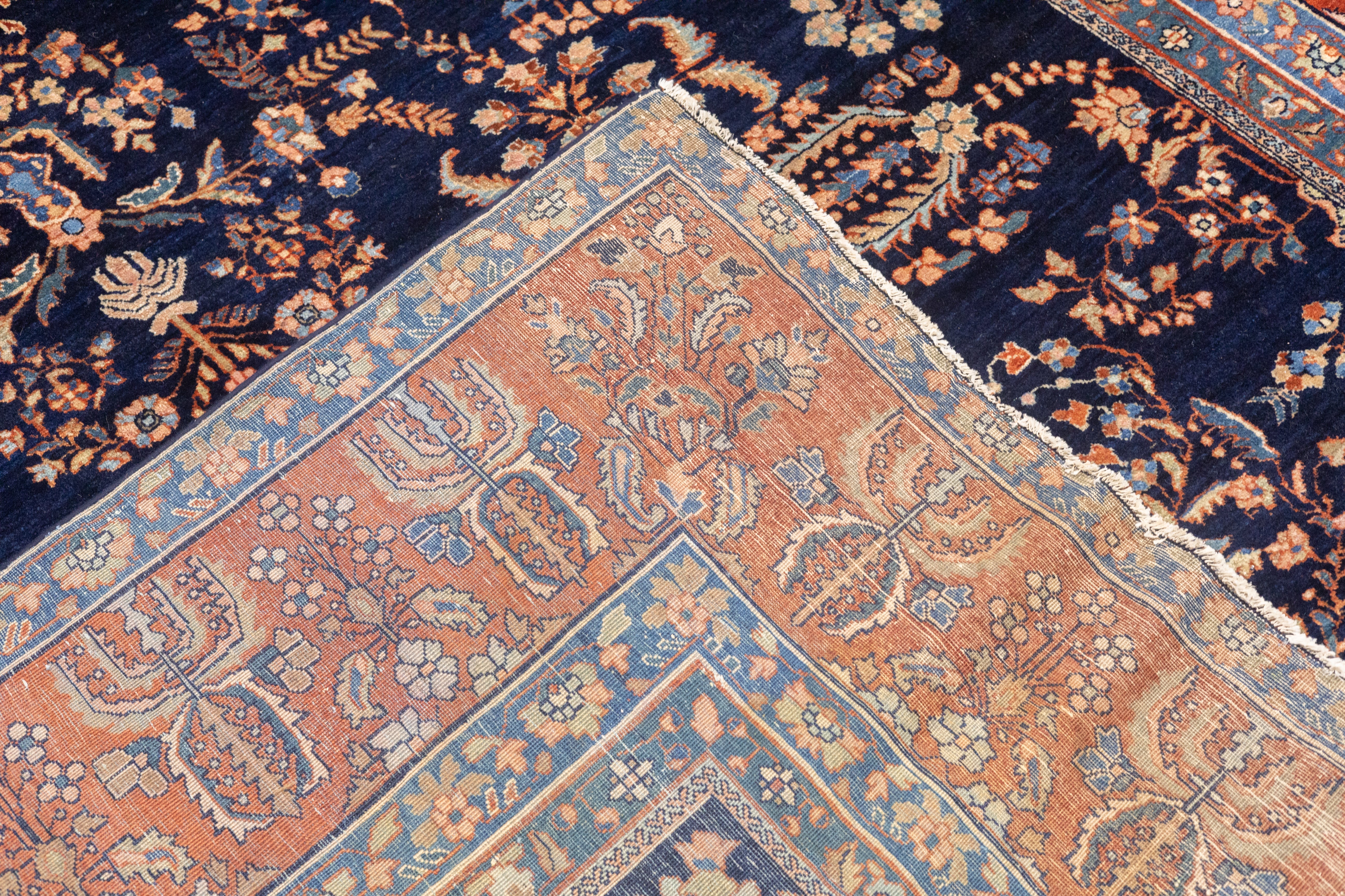 Antique Sarouk Rug 8'8'' x 11'8''