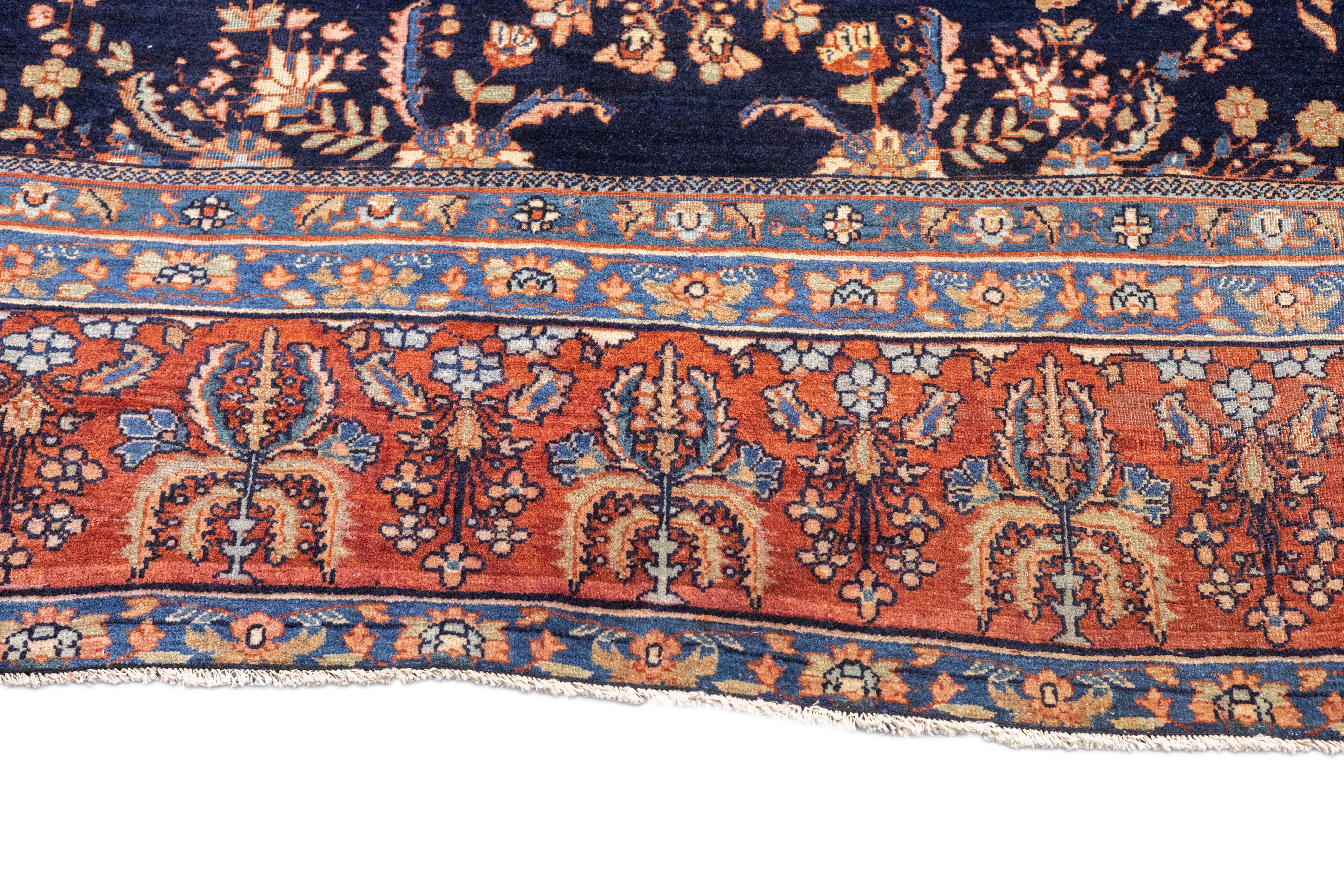 Antique Sarouk Rug 8'8'' x 11'8''