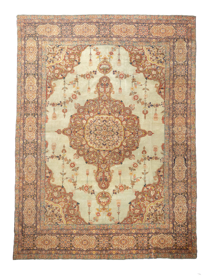 Antique Haji Jalili Tabriz Rug 9'1'' x 12'9''