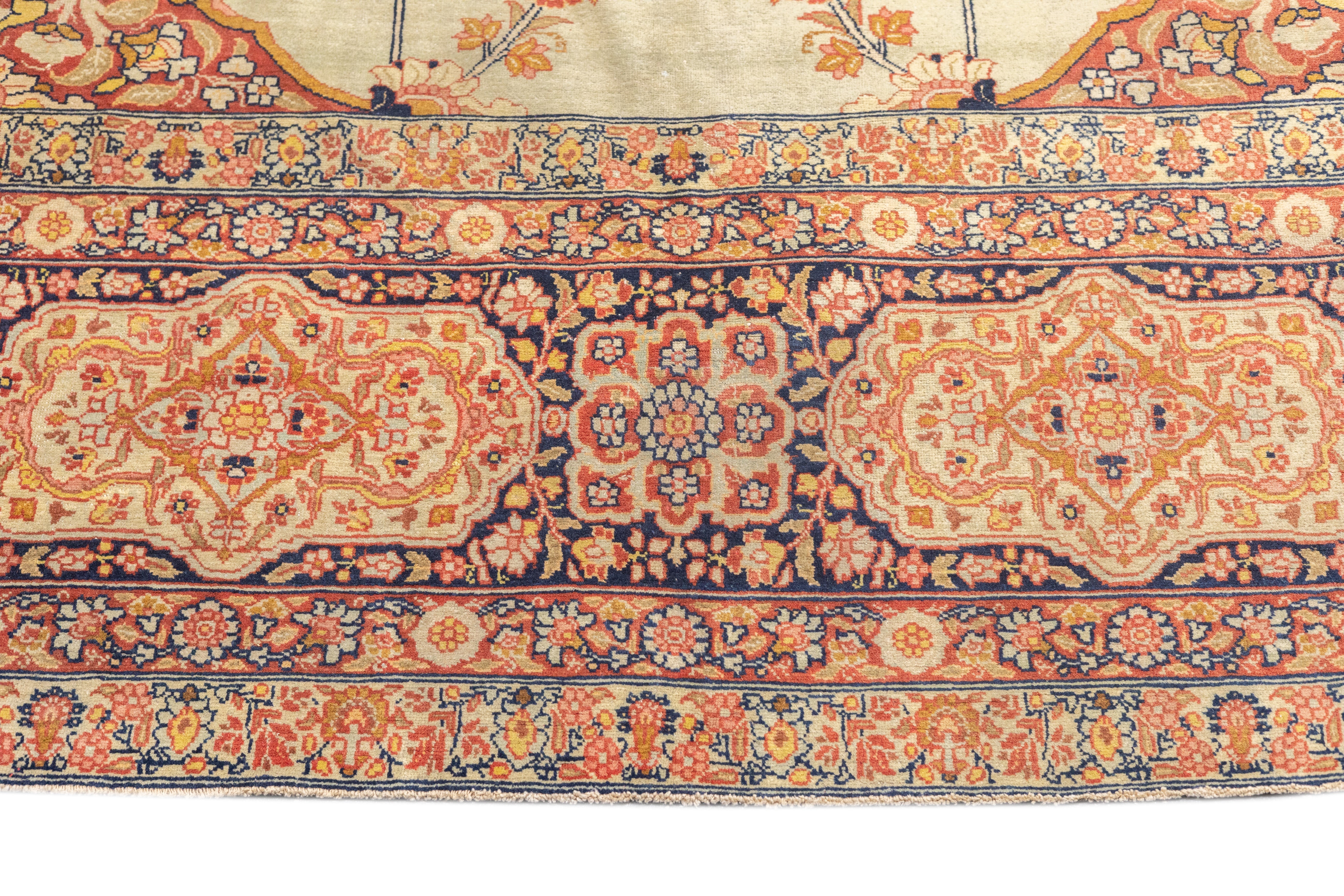 Antique Haji Jalili Tabriz Rug 9'1'' x 12'9''