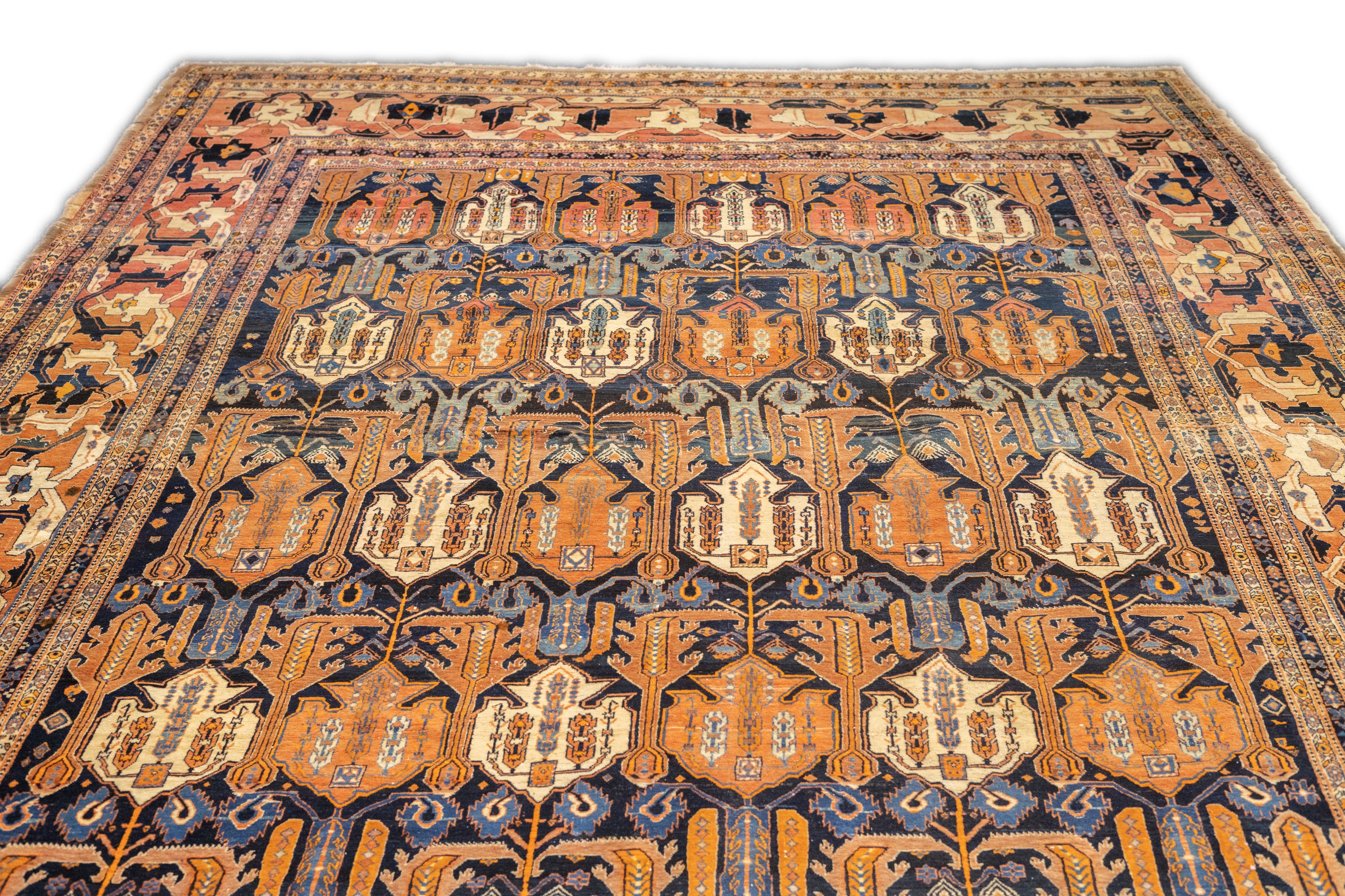 Antique  Haji Jalili Tabriz Rug 8' 10" x 13' 5''