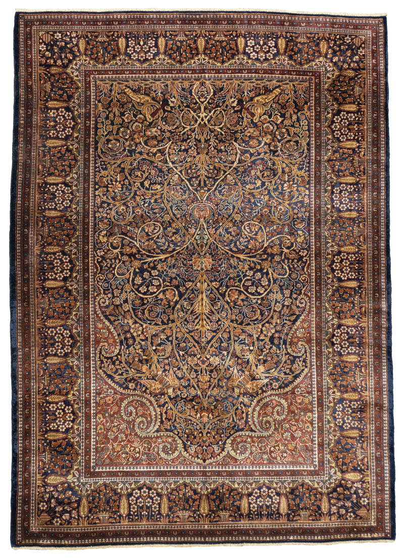 Antique Dabir Kashan Manchester Rug 5'0