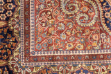 Antique Dabir Kashan Manchester Rug 5'0" x 6'11''