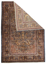 Antique Dabir Kashan Manchester Rug 5'0" x 6'11''