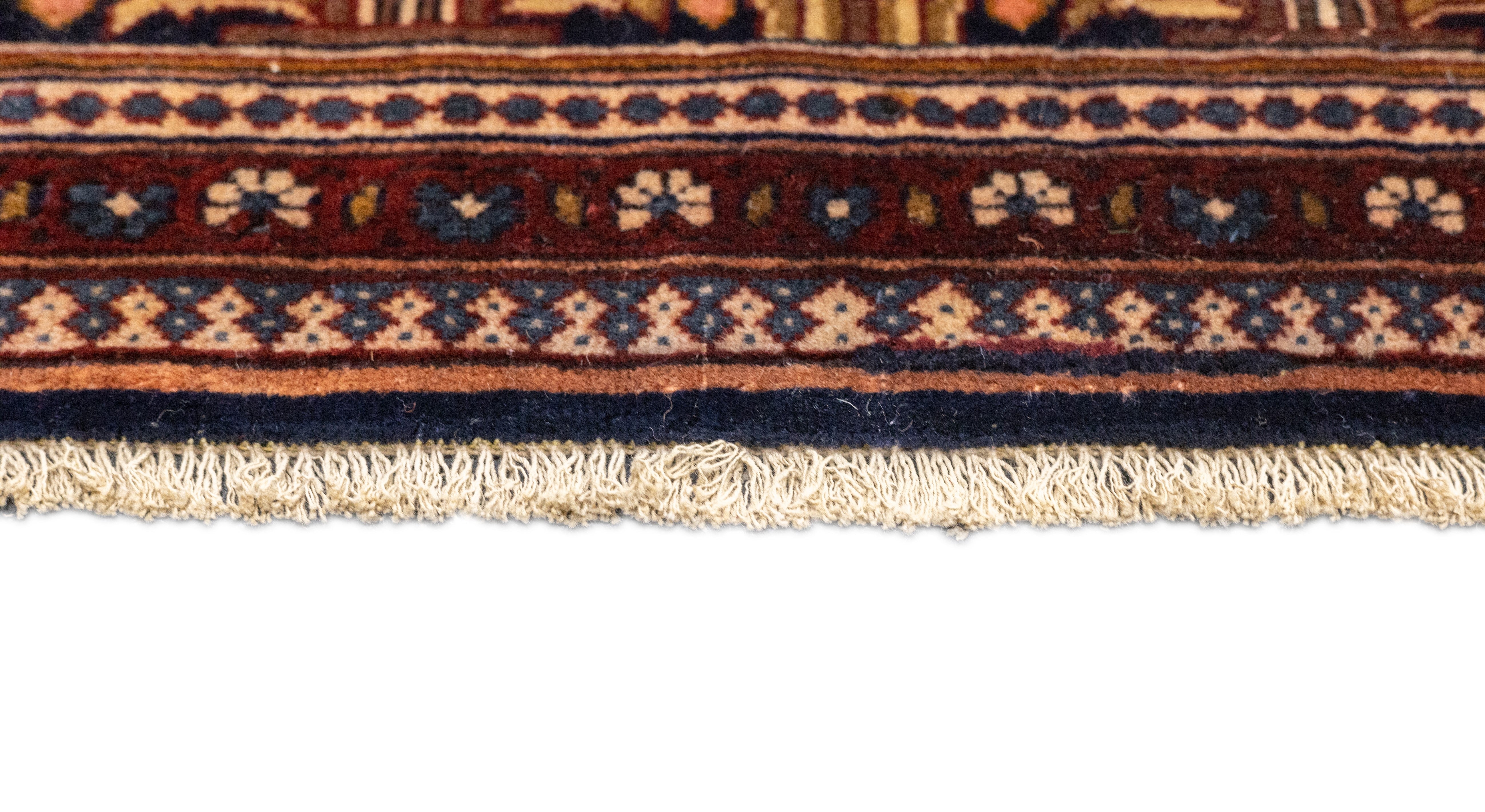 Antique Dabir Kashan Manchester Rug 5'0" x 6'11''