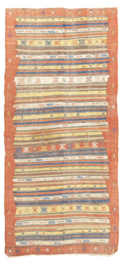 Antique Turkish Kilim Rug 4'9'' x 10'5''