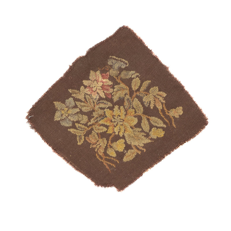 Vintage French Needle Point Rug 1'1'' x 1'2''