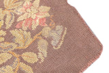 Vintage French Needle Point Rug 1'1'' x 1'2''