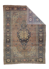 Antique Mohtasham Kashan Rug 7' 11'' x 11' 5''