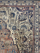 Antique Mohtasham Kashan Rug 7' 11'' x 11' 5''