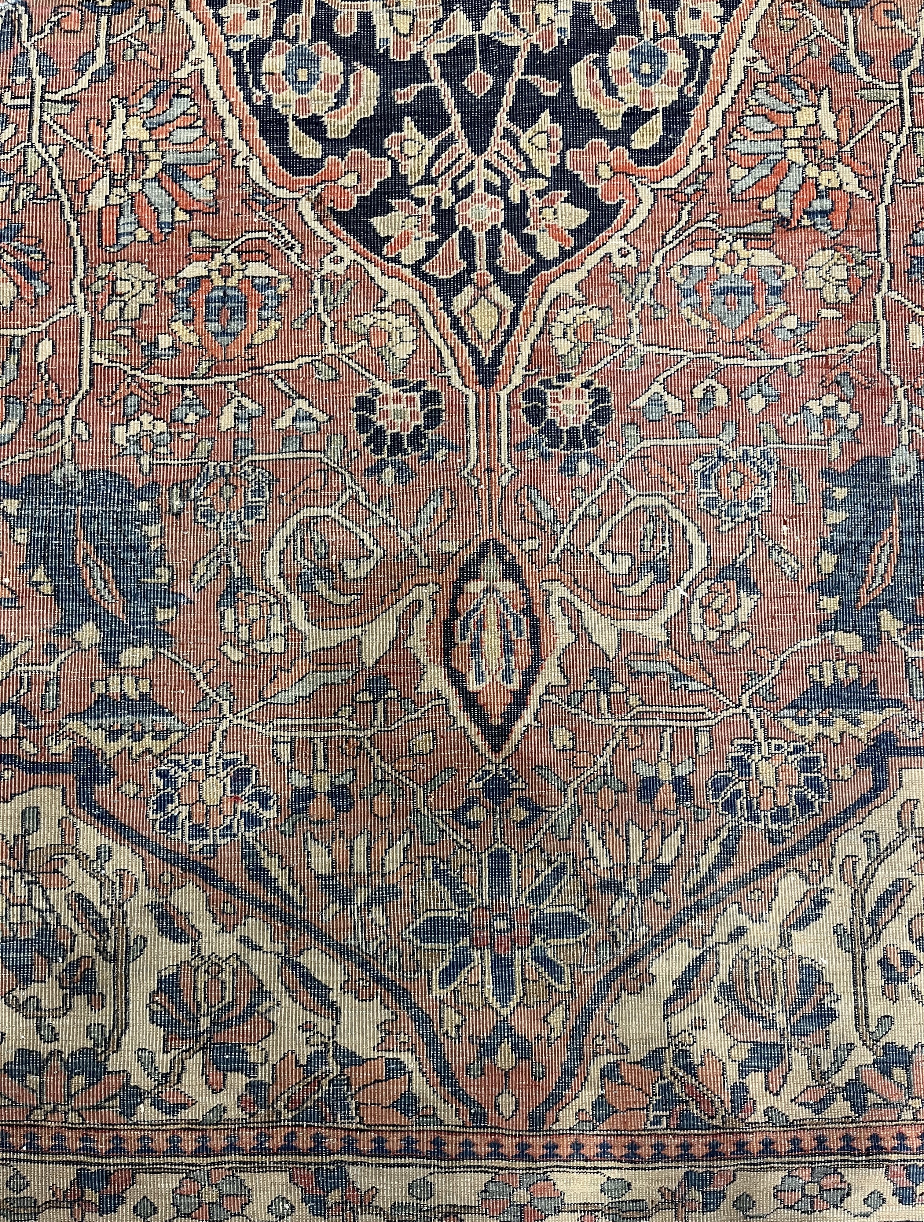 Antique Mohtasham Kashan Rug 7' 11'' x 11' 5''