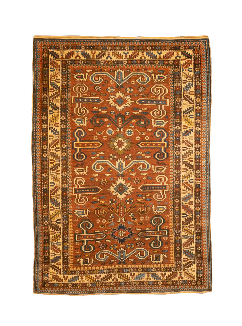 Antique Cacasian Perpedil Rug 3'4
