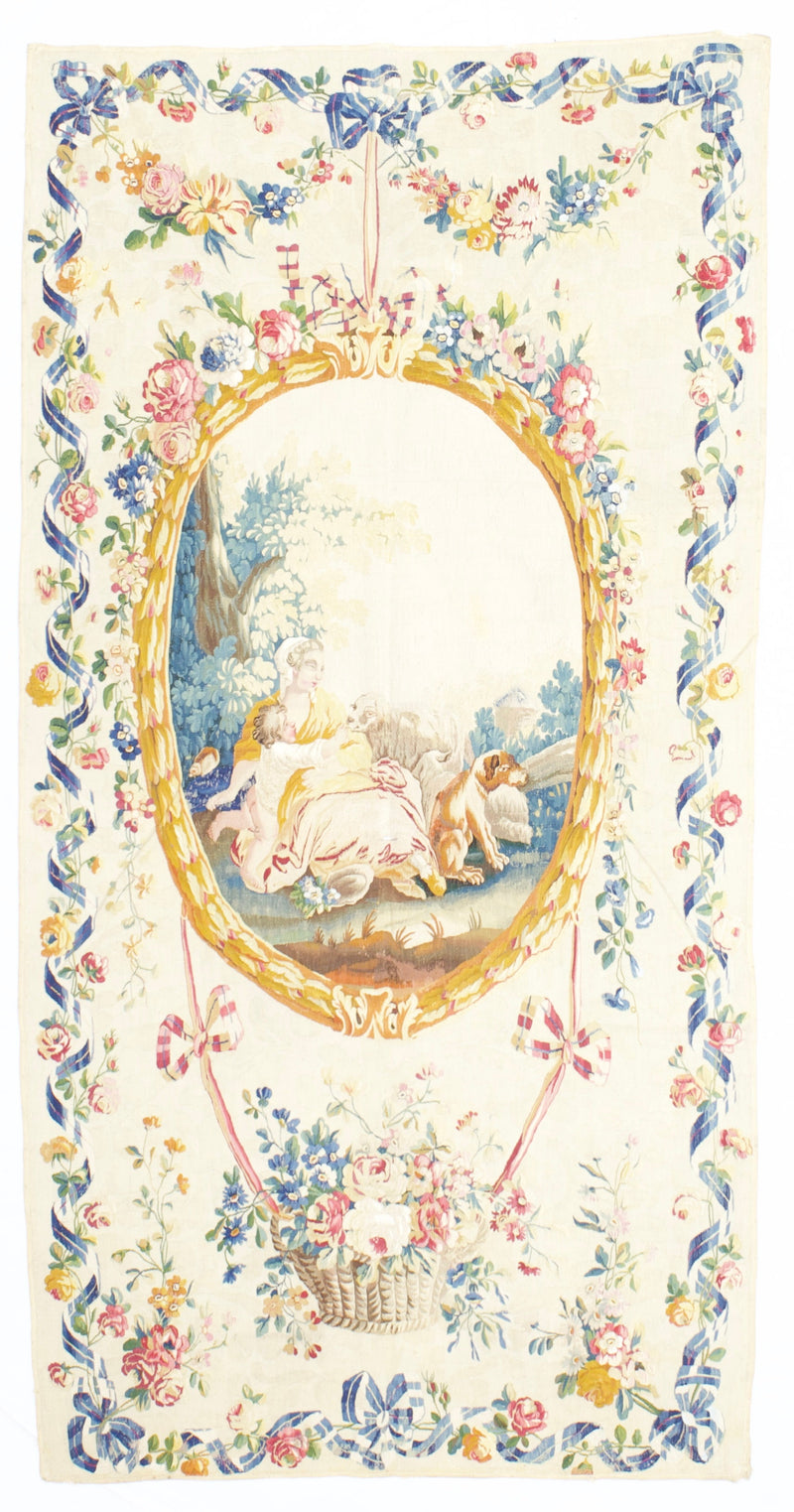 Antique Fine French Aubusson Rug 4' 9