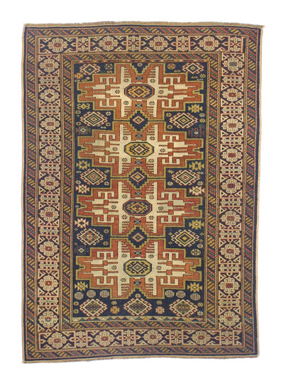 Antique Caucasian Lezgi Rug 3' 8