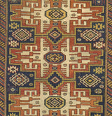 Antique Caucasian Lezgi Rug 3' 8" x 5' 3"