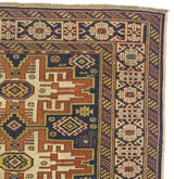 Antique Caucasian Lezgi Rug 3' 8" x 5' 3"