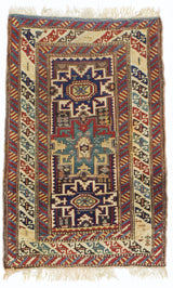 Antique Caucasian Lezgi Rug 2' 10'' x 4' 5''