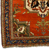 Antique Tribal Qashqai Rug 4' 7'' x 5' 9"