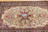 Fine Antique  Lavar Kerman SIgned by Master Weaver Rug 4'6" x 6'8"