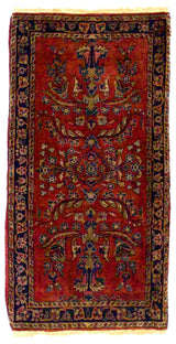 Antique  Mohajeran Sarouk Rug 1' 11'' x 3' 9''