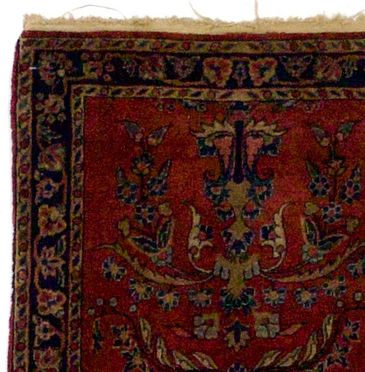 Antique  Mohajeran Sarouk Rug 1' 11'' x 3' 9''