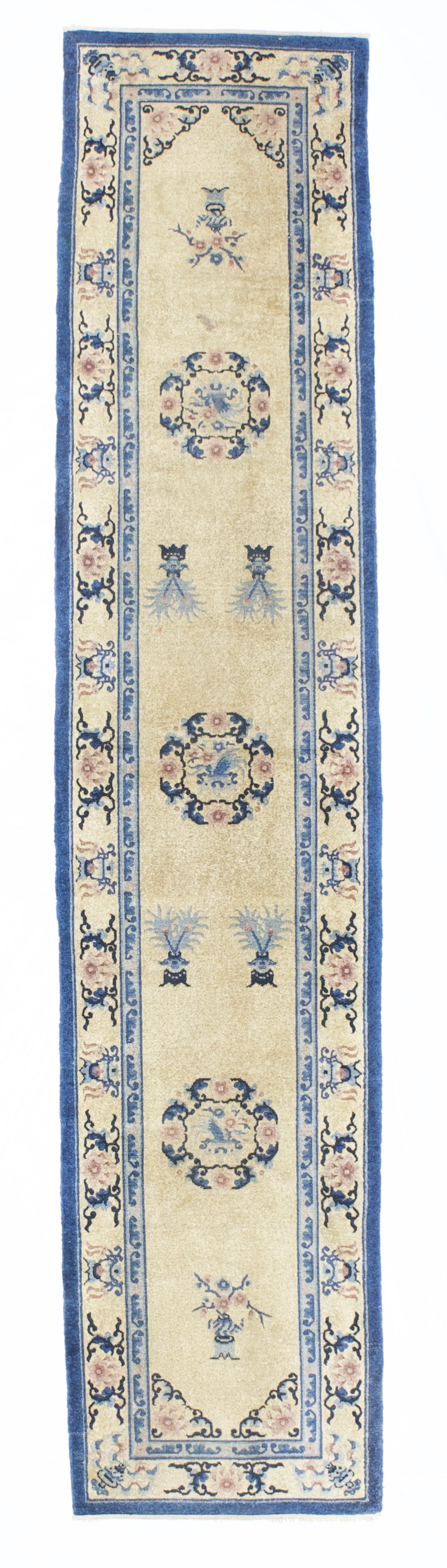 Vintage Silk Chinese Runner 2' 4'  X 10' 11''