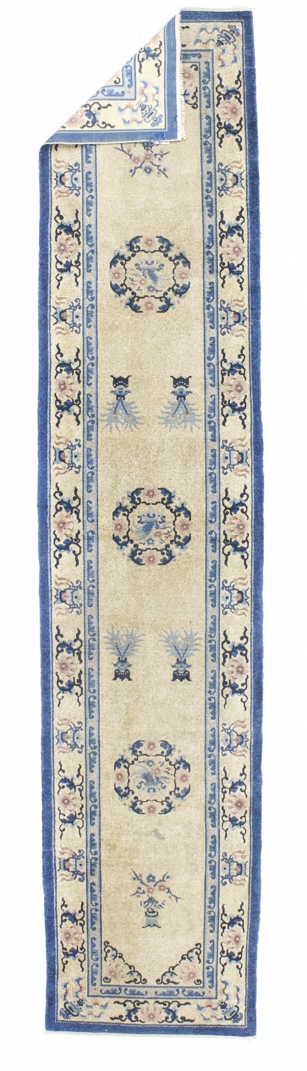 Vintage Silk Chinese Runner 2' 4'  X 10' 11''