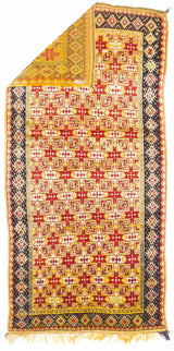 Fine Antique Moroccan Tribal Wool Rug 4'6" x 9' 7''