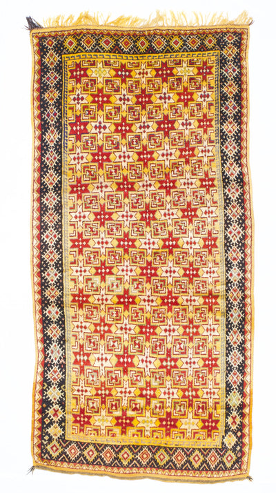 Fine Antique Moroccan Tribal Wool Rug 4'6