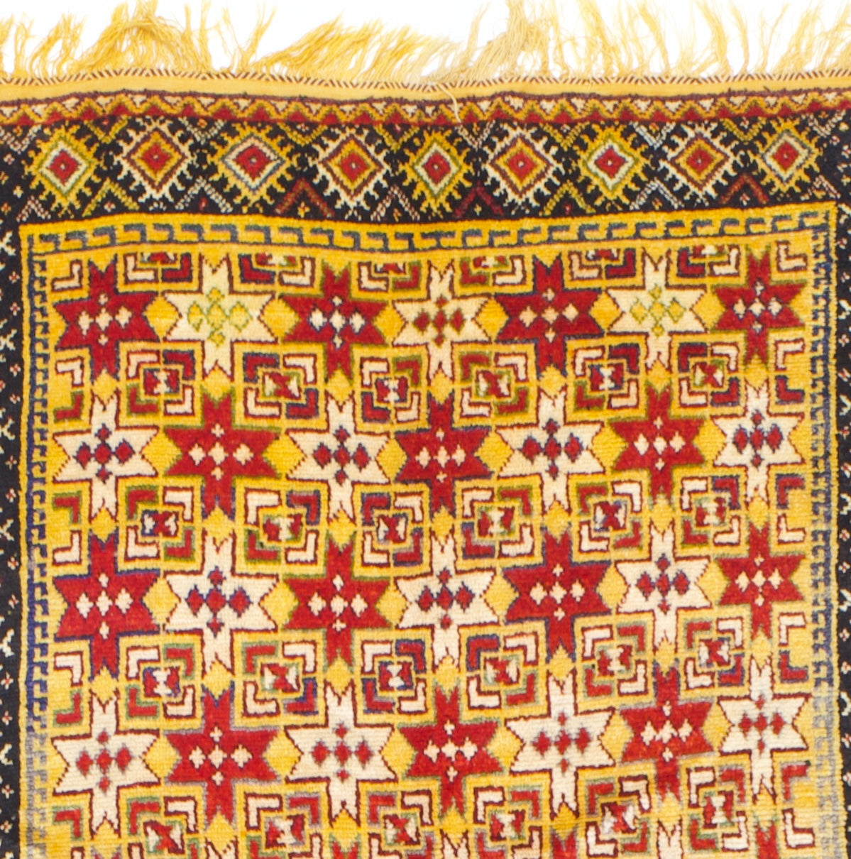 Fine Antique Moroccan Tribal Wool Rug 4'6" x 9' 7''