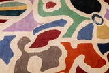 Fine Mid Century French Artistic Wool Rug 6'6" x 9' 1"