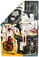 Fine French Wool Rug After Basquiat 6'8" x 9' 8"