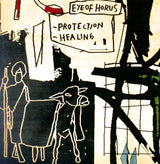 Fine French Wool Rug After Basquiat 6'8" x 9' 8"