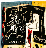Fine French Wool Rug After Basquiat 6'8" x 9' 8"