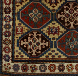 Fine Antique Caucasian Mogul Kazak Rug 4' 7" x 7' 7"