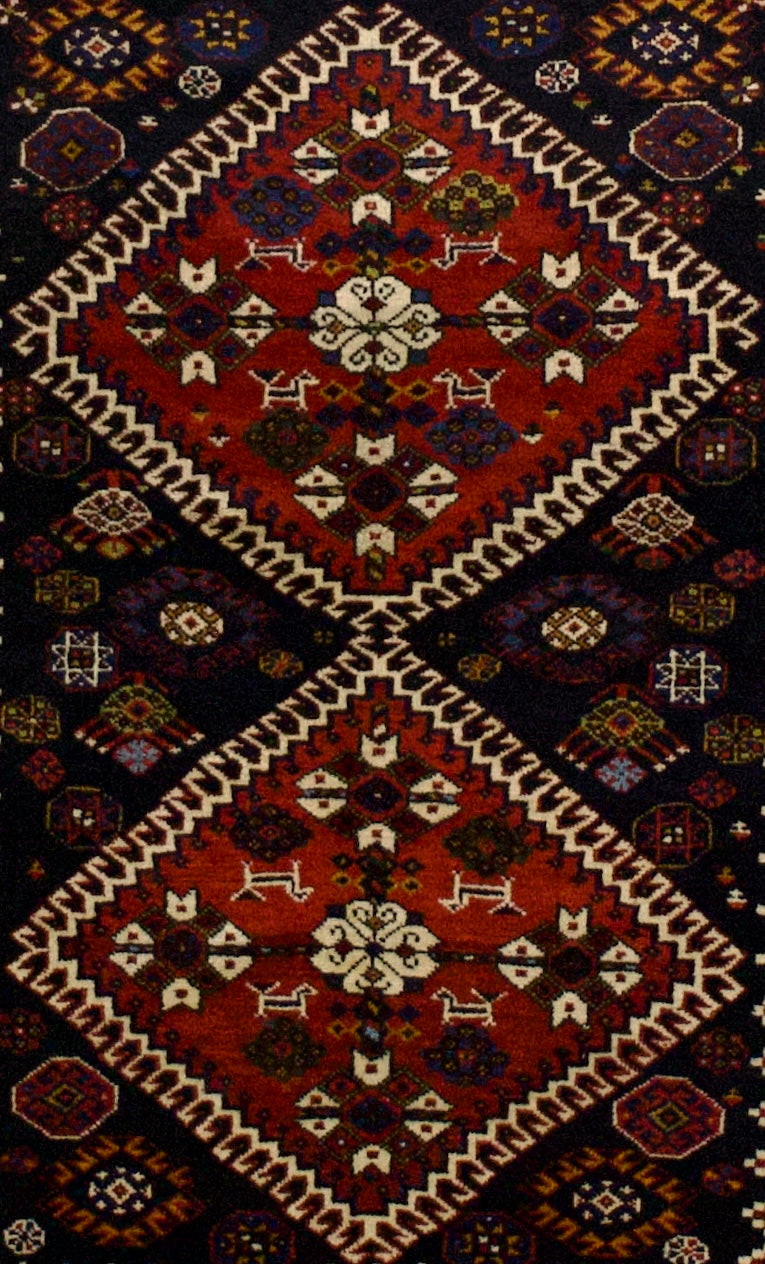 Antique Qashqai Rug 3' 10" x 5' 4"